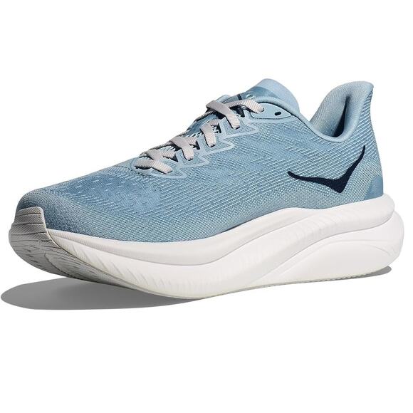 USED Hoka Women's Mach 6 Sneaker, Drizzle/White, 7 - Picture 1 of 6